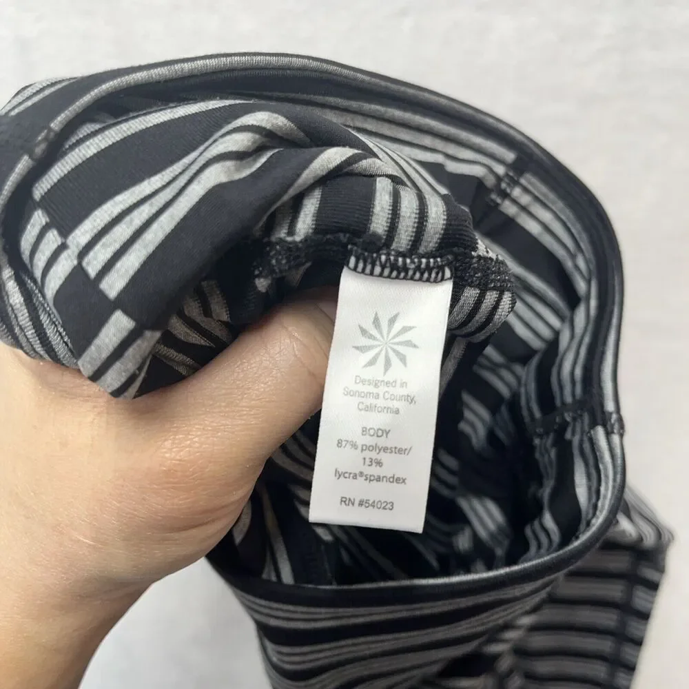 ATHLETA Chaturanga Striped Crop Leggings Women’s XXS Fitness Yoga Athletic‎